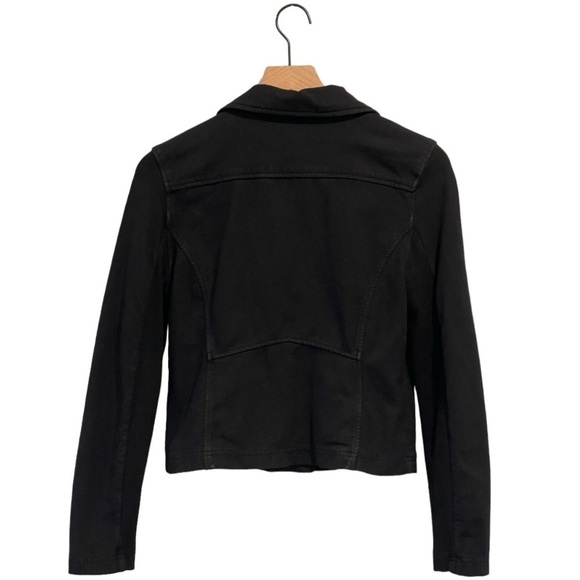 Anthropologie Marrakech Black Knit Moto Jacket, Size Small - Picture 3 of 13